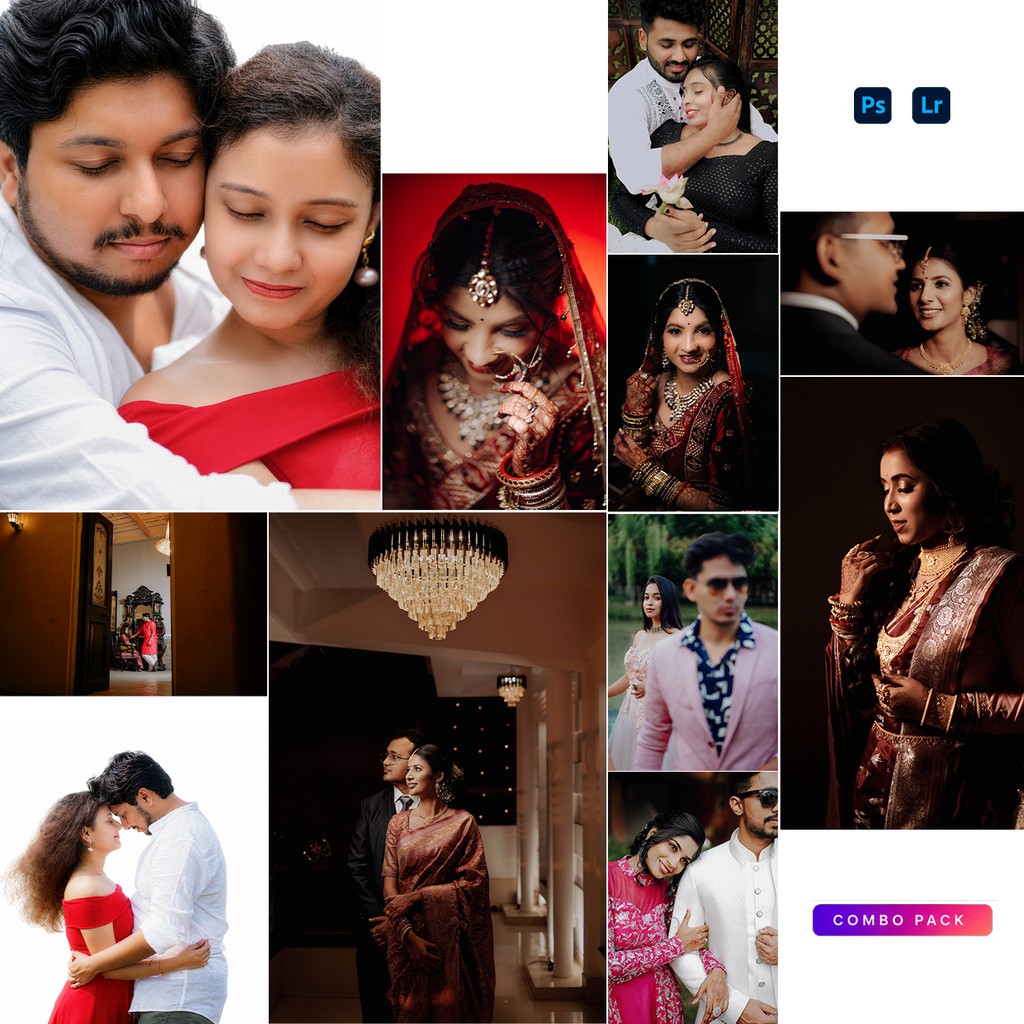15 Premium Indian Wedding Presets + Skin Pro Smoothing Action