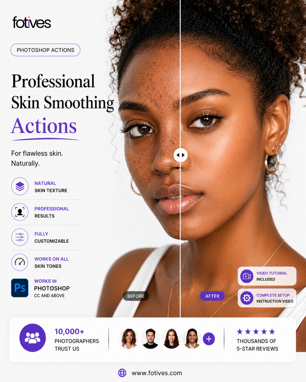 Skin Pro Smoothing Photoshop Action